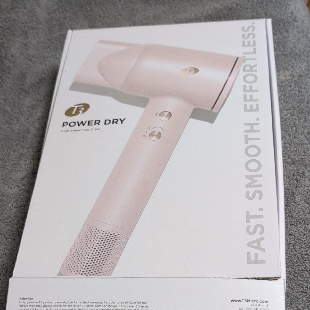 T3 Power Dry Hair Dryer in Light Pink